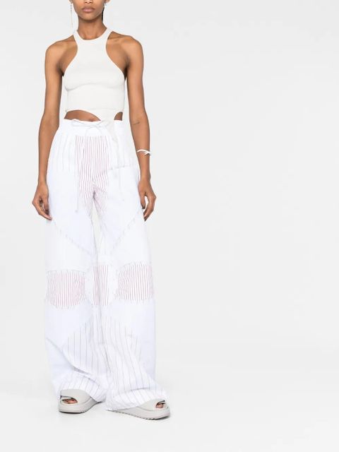 Off-White striped wide-leg cotton trousers - zdjęcie produktu nr 2