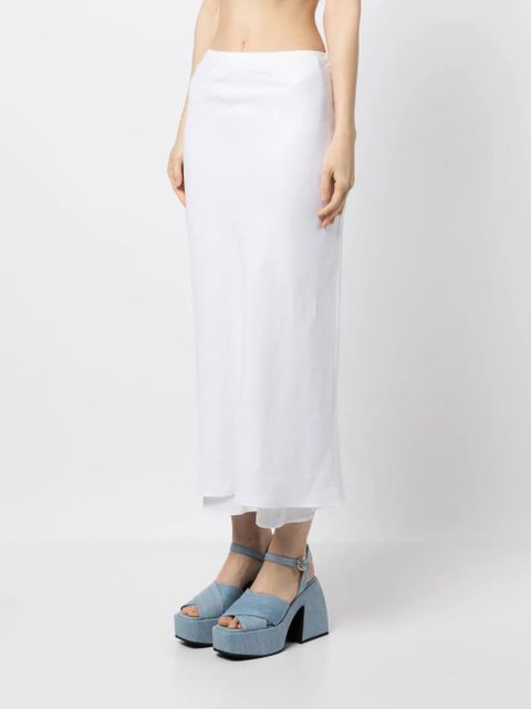 Reformation Layla linen skirt - White - zdjęcie produktu nr 2