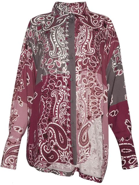 The Attico bandana-print shirt - Red - zdjęcie produktu nr 1