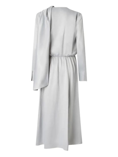 PINKO draped satin midi dress - Grey