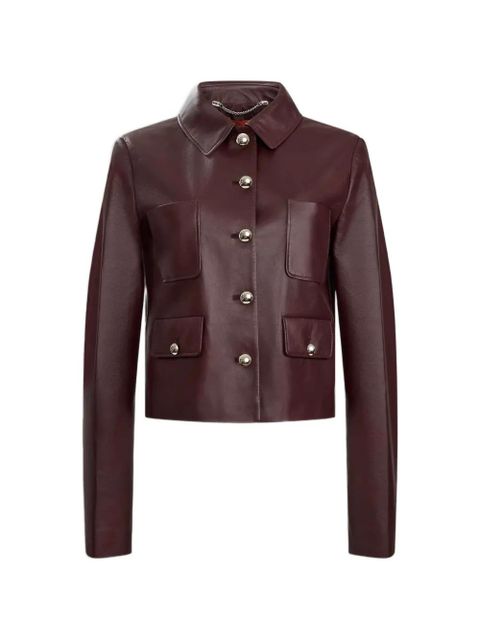 Altuzarra four pockets leather jacket - Brown - zdjęcie produktu nr 1