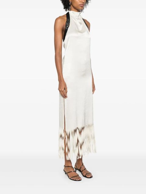 Nanushka fringed midi dress - Neutrals