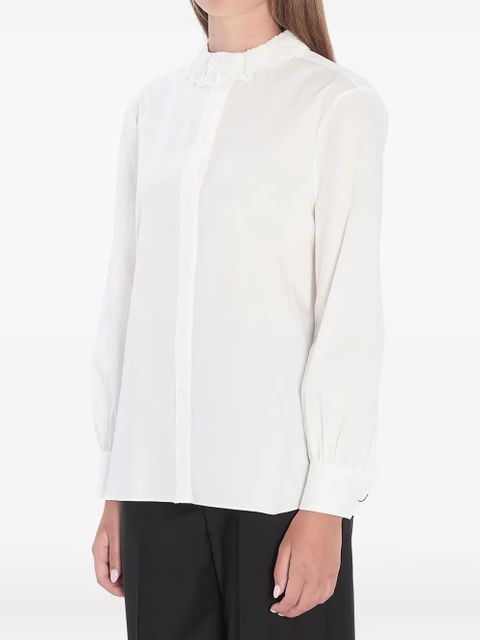 Saint Laurent lace-collar cotton-blend shirt - White - zdjęcie produktu nr 2