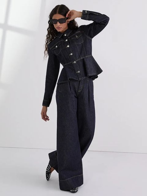 Karl Lagerfeld jeansy damskie kolor czarny A3W10011