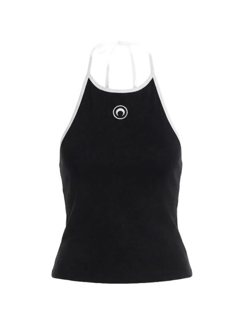 Marine Serre moon logo halter top - Black - zdjęcie produktu nr 2