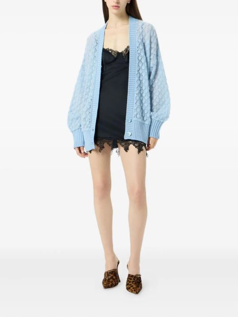 Blumarine textured button cardigan - Blue