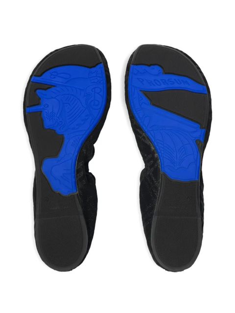 Burberry suede ballerina shoes - Black