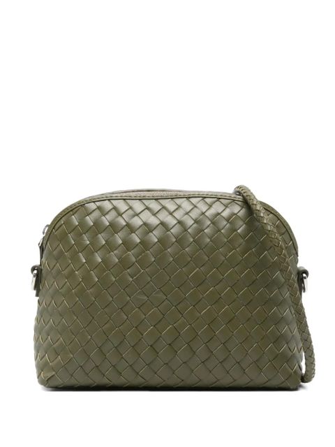 DRAGON DIFFUSION Chunky Fellini woven satchel cross body bag - Green - zdjęcie produktu nr 1