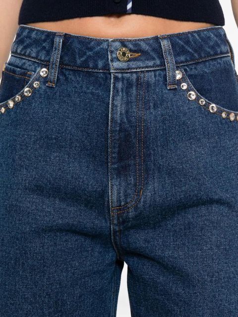 SANDRO frayed-hem trousers - Blue