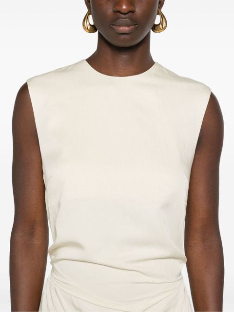 TOTEME tied linen-blend maxi dress - Neutrals