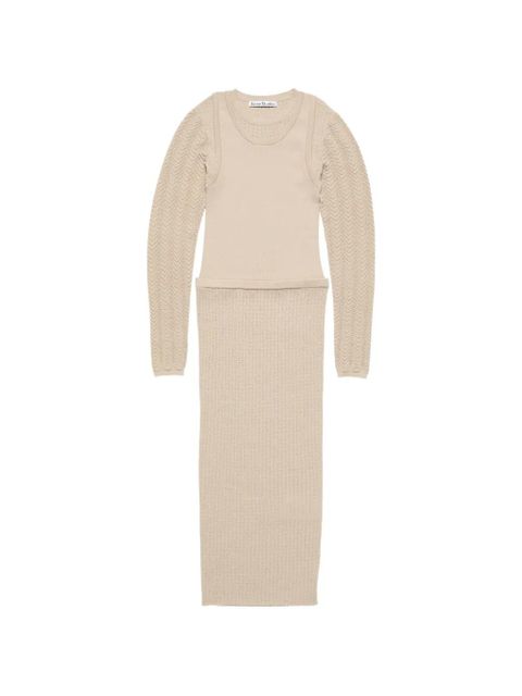 Acne Studios long-sleeve midi dress - Neutrals - zdjęcie produktu nr 1