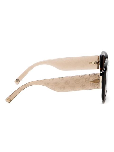 Tory Burch tortoiseshell square-frame sunglasses - Brown
