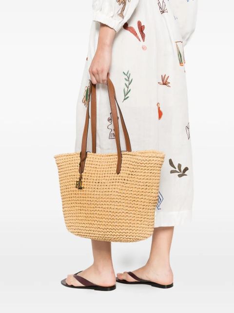 Lauren Ralph Lauren logo-charm tote bag - Neutrals