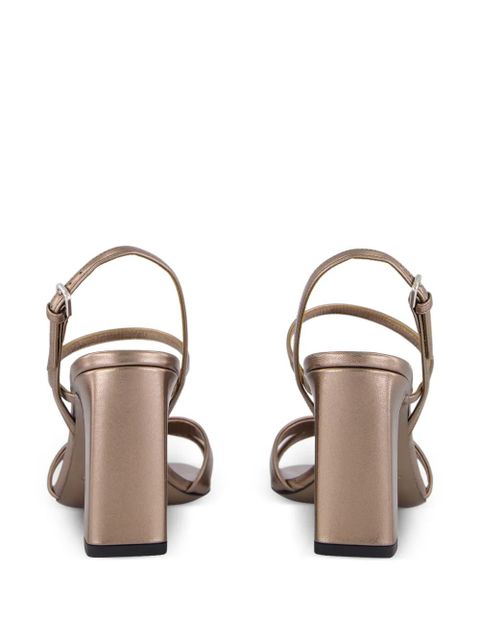 Jimmy Choo Elsy metallic-finish sandals - Brown