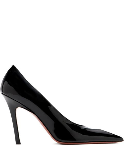 Amina Muaddi Christine patent pointed pumps - Black - zdjęcie produktu nr 1