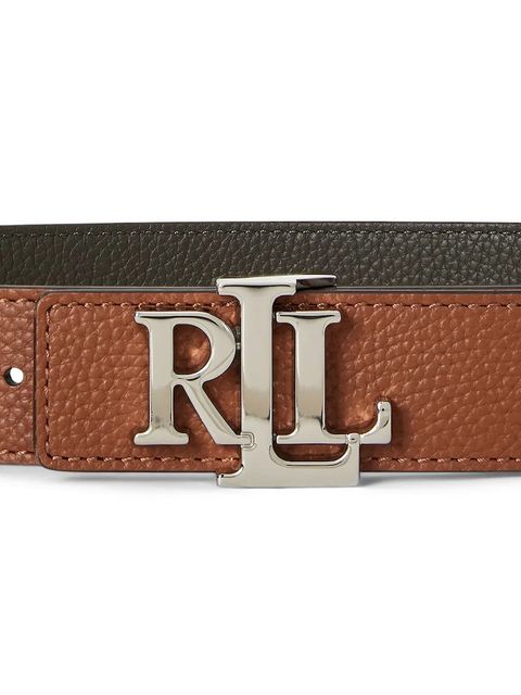 Lauren Ralph Lauren pasek skórzany dwustronny damski kolor brązowy 412912039