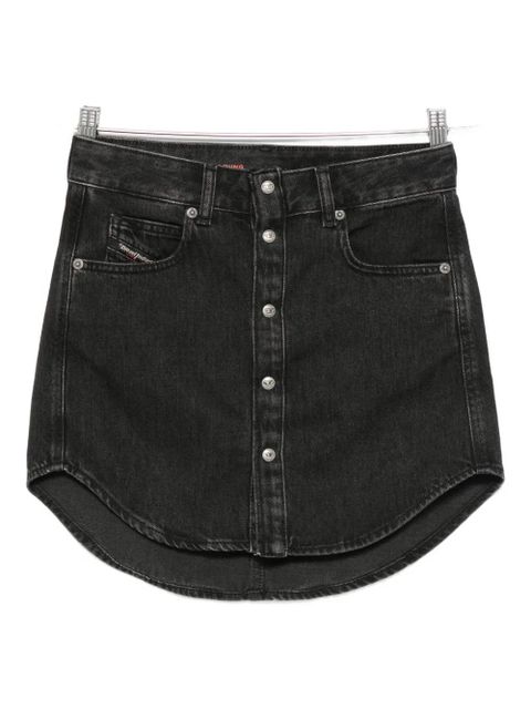 Diesel button-front denim mini skirt - Black