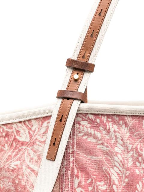 Golden Goose toile de jouy-print canvas tote bag - Red