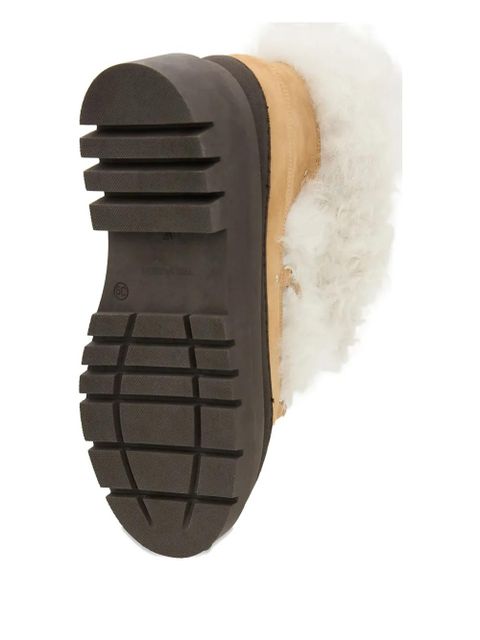 Yves Salomon shearling platform boots - White