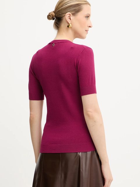 Silvian Heach t-shirt ATLAM damski kolor różowy GPA25040MA