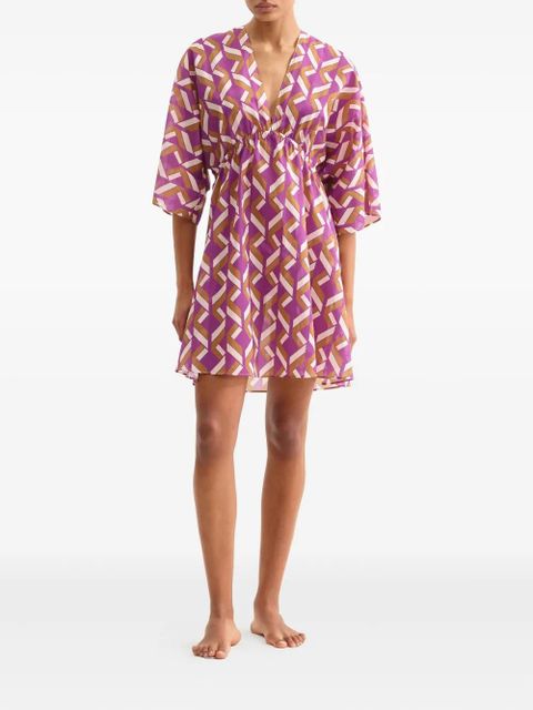 ERES Feel geometric-print dress - Purple - zdjęcie produktu nr 2