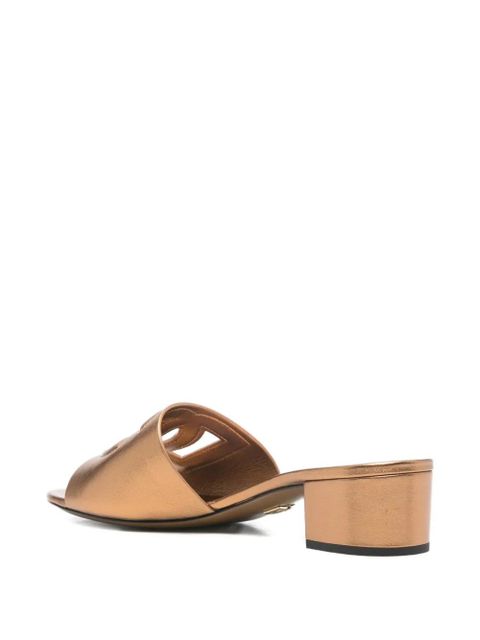 Dolce & Gabbana cut-out heeled sandals - Gold - zdjęcie produktu nr 2