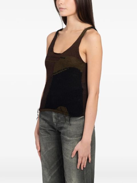 OUR LEGACY Solo intarsia distressed top - Green