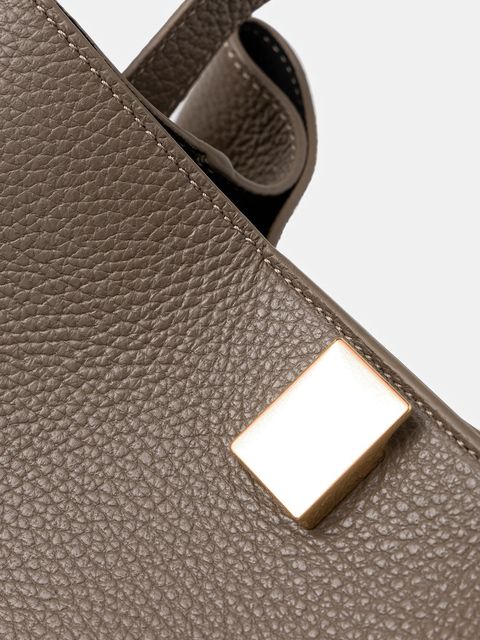 Yuzefi torebka skórzana GYOZA kolor szary YUZSS25-HB-GZ-L052