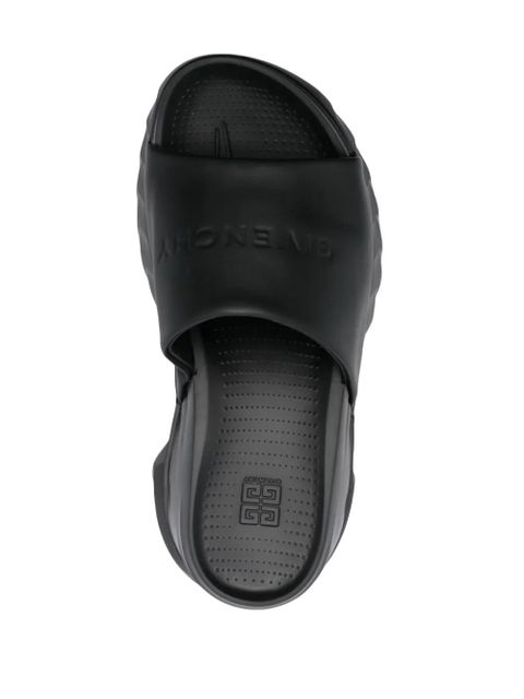 Givenchy logo-debossed leather slides - Black - zdjęcie produktu nr 2