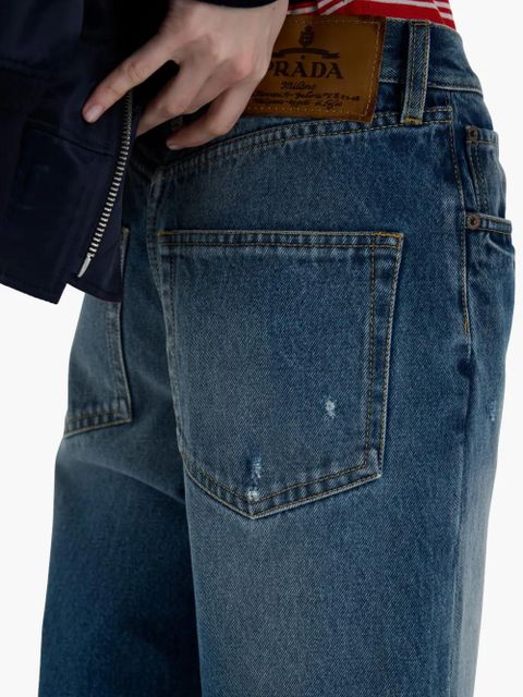 Prada straight-leg denim shorts - Blue