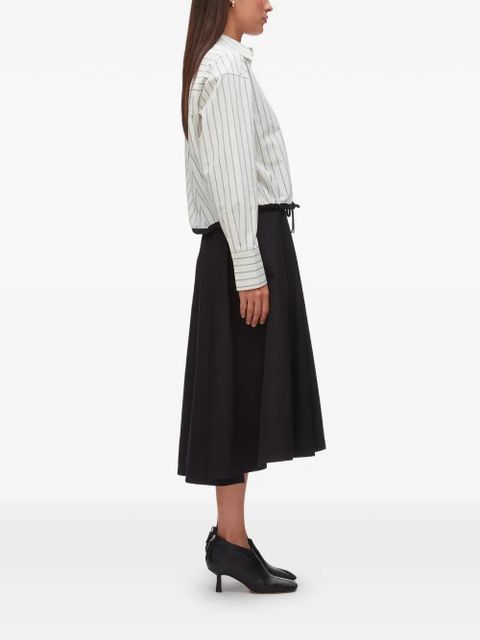 3.1 Phillip Lim striped cropped shirt - Black