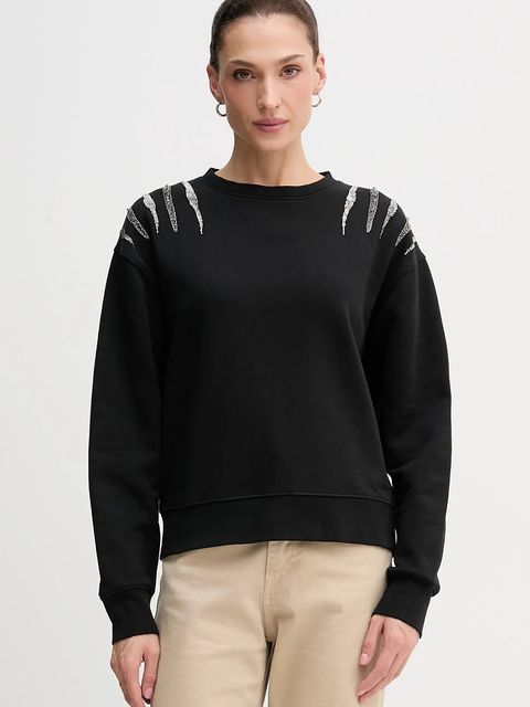 Pepe Jeans bluza damska kolor czarny z aplikacją PL5800024