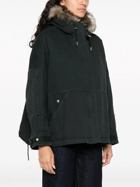 Yves Salomon detachable-hood padded parka - Blue - zdjęcie produktu nr 2