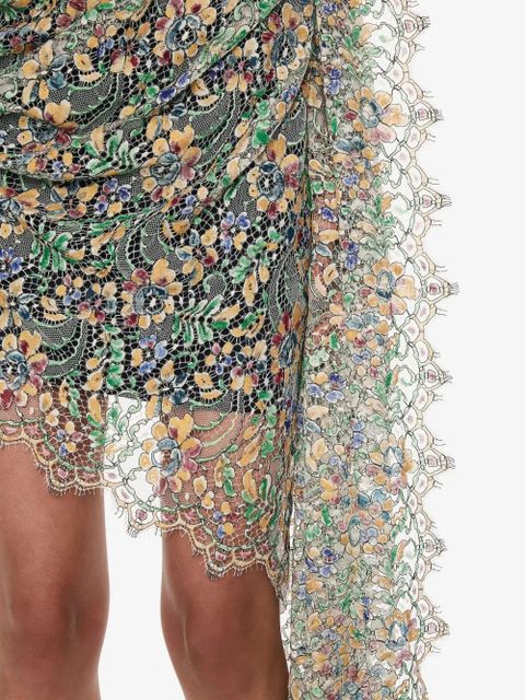 Christopher Esber draped lace mini dress - Green