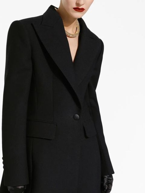 Dolce & Gabbana double-breasted long coat - Black