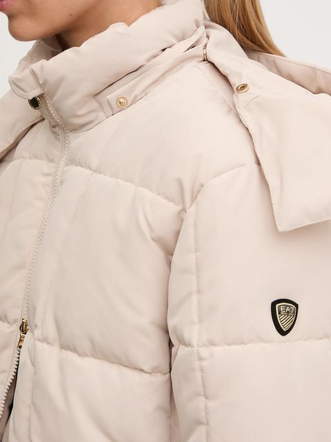 EA7 Emporio Armani kurtka kolor beżowy zimowa AF16074.7W000647