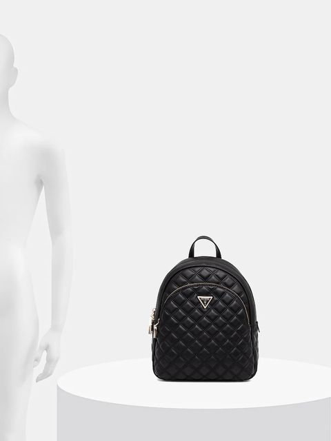 Guess plecak GIULLY damski kolor czarny mały gładki HWQG96 73320