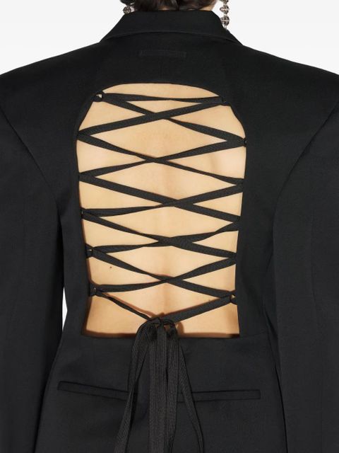 Jean Paul Gaultier lacing detail tailored jumpsuit - Black