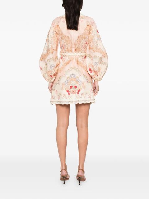 ZIMMERMANN Daylight floral-print mini Dress - Neutrals - zdjęcie produktu nr 2