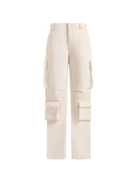 Manière De Voir Emilie cuff-zip flap-pocket trousers - Neutrals - zdjęcie produktu nr 1
