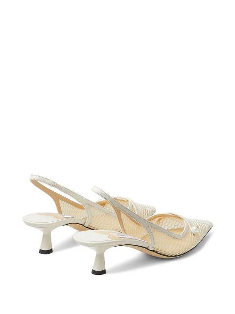 Jimmy Choo Amita 45mm slingback pumps - White