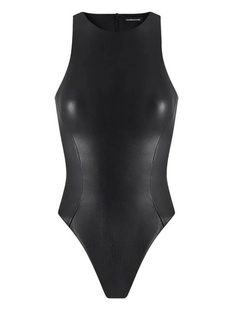 Manière De Voir racer neck bodysuit - Black