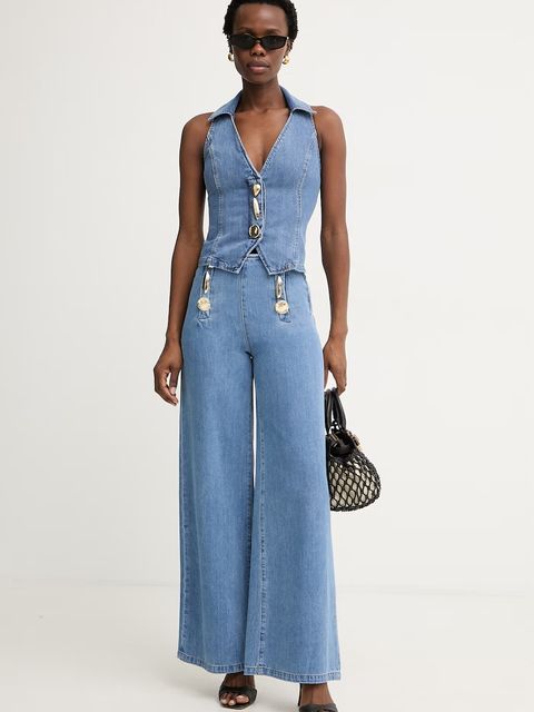 Simona Corsellini jeansy wide leg damskie - zdjęcie produktu nr 1