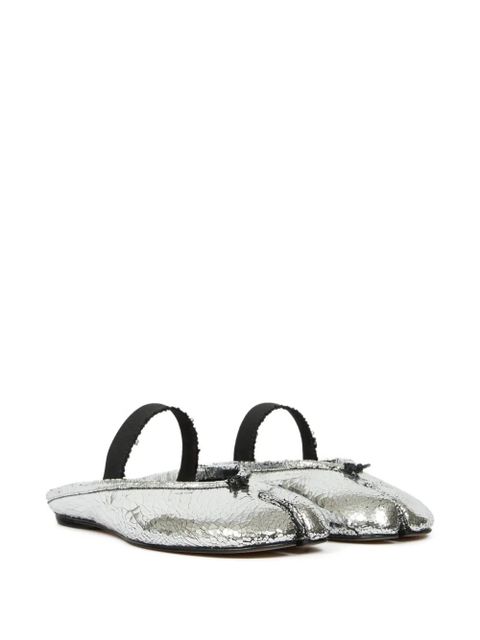 Maison Margiela Tabi leather slip-on mules - Silver