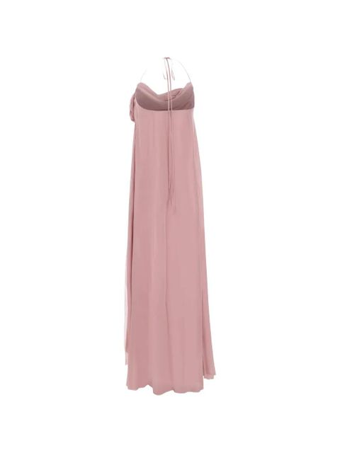Blumarine folded neckline slit maxi dress - Pink - zdjęcie produktu nr 2