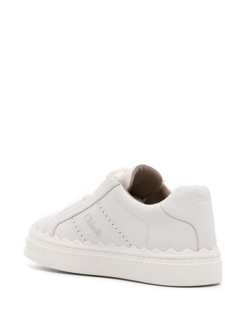 Chloé Lauren lace-up leather sneakers - White