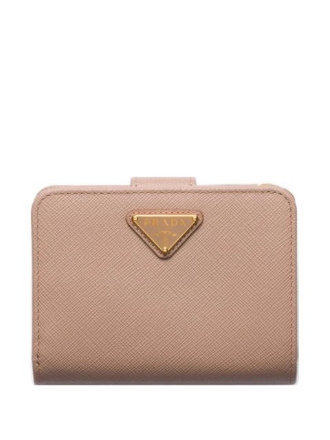 Prada small triangle-logo snap wallet - Pink