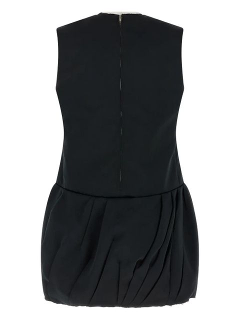 Jil Sander V-neck balloon-skirt mini dress - Black - zdjęcie produktu nr 2