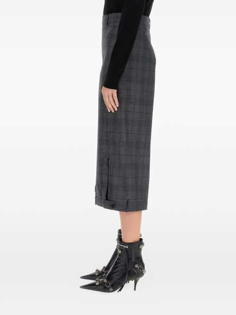 Balenciaga deconstructed checked shorts - Grey