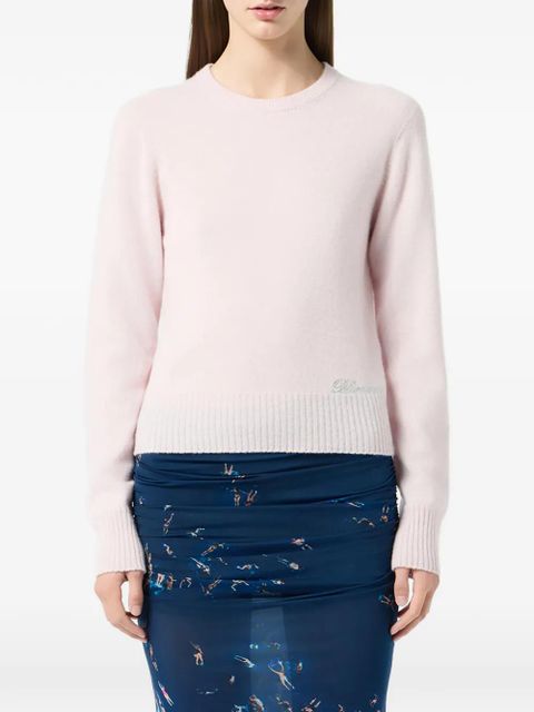 Blumarine logo-embroidered sweater - Pink - zdjęcie produktu nr 2